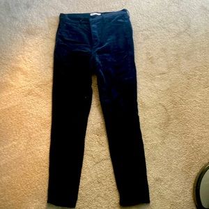 Loft navy velvet pants tapered